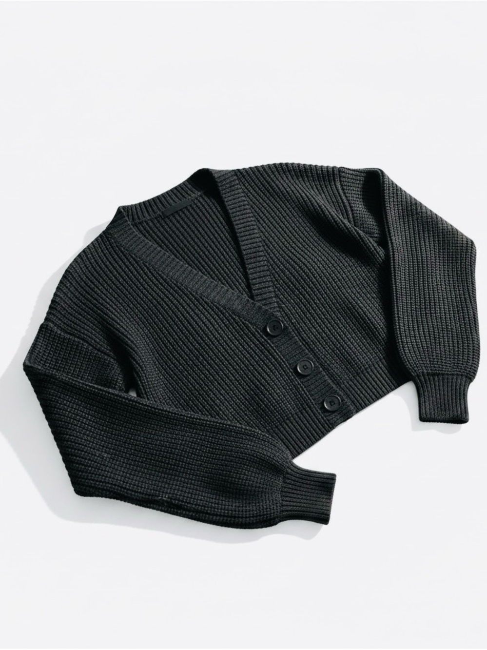 wonder nation Girl’s Black Cropped Button Cardigan Sweater - Youth Size 7/8 - Picture 2 of 4